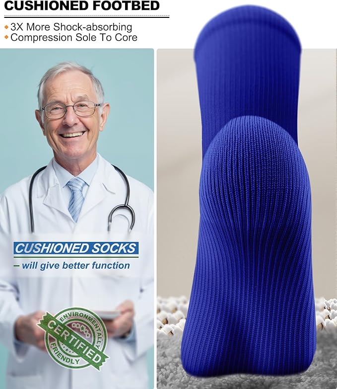BULLIANT Compression Socks 3Pairs-15-20mmHg Circulation Support Men Women Hiking Sports Recovery-Upgraded Wicking Tech