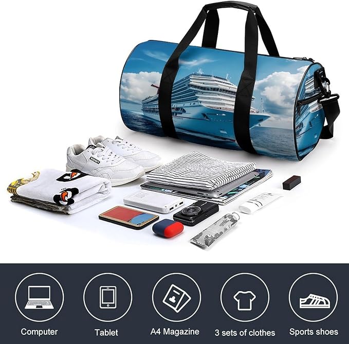 Big Carnival-Cruise Ship Gym Bag Travel Duffel Bag Lightweight Carry On Bags Weekender Bags for Women Men