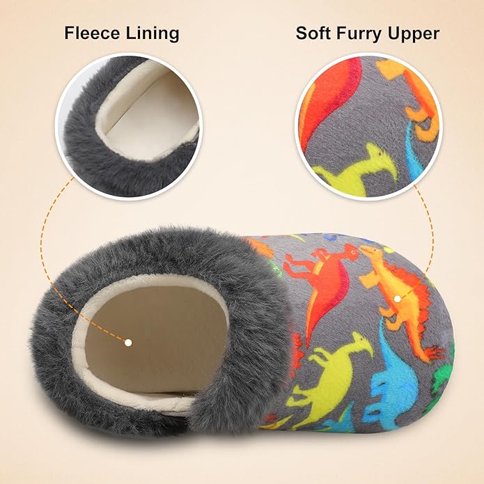 Centipede Demon Toddler Slippers for Boys Girls Slip on Kids Baby Toddlers House Shoes Lightweight Barefoot Furry Sock Shoes Indoor Outdoor Warm Walking Shoes