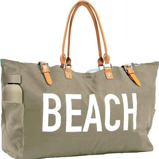 Keho Waterproof Beach Bag with Pockets For Women (Sandproof)