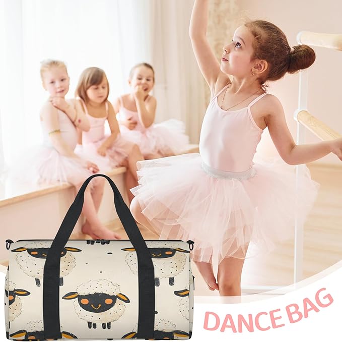 Cartoon Sheep Travel Duffle Bag for Women Men, Overnight Weekender Bag, Carry on Tote for Sport Gym