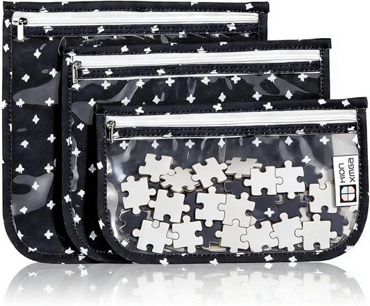 TSA Approved Toiletry Bag, Set of 3 Clear Travel Toiletry Bag Quart Size Zipper Travel Pouch, Waterproof Makeup Cosmetic Bag for Women Men Kids Toiletries Carry on, PlusXX