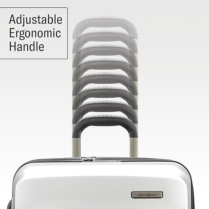 Samsonite Octiv Lightweight Hardshell 28-Inch Large Checked Luggage - Durable & Impact Resistant, 360° Aero Trac Spinner Wheels, Adjustable Telescopic Handle, Expandable, TSA Approved Lock - Silver
