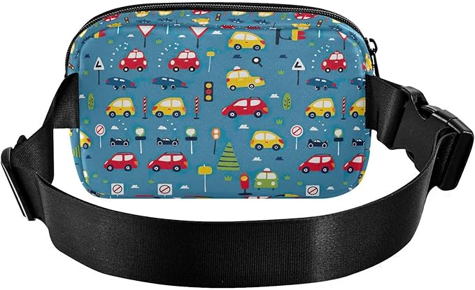 Kawaii Car Traffic Light Fanny Pack for Women Men Water Resistant Fashion Waist Packs with Adjustable Strap Belt Bag for Travel Workout Jogging Hiking 21219463