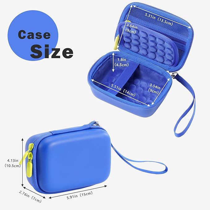 ProCase Hard Shell Digital Camera Case for Canon G7X Mark III Mark II, Sony Cybershot, PowerShot SX740, Ricoh GR III, Kodak Pixpro, Compact 4K Vlogging Small Cameras Travel Carrying Storage Bag -Blue