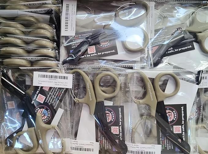 Trauma Shears – Premium Stainless Steel, Non-Stick Blades for First Responders – MOLLE-Compatible, Heavy-Duty Design with Quick Access – Tailored for Vehicles and Emergencies (FDE)