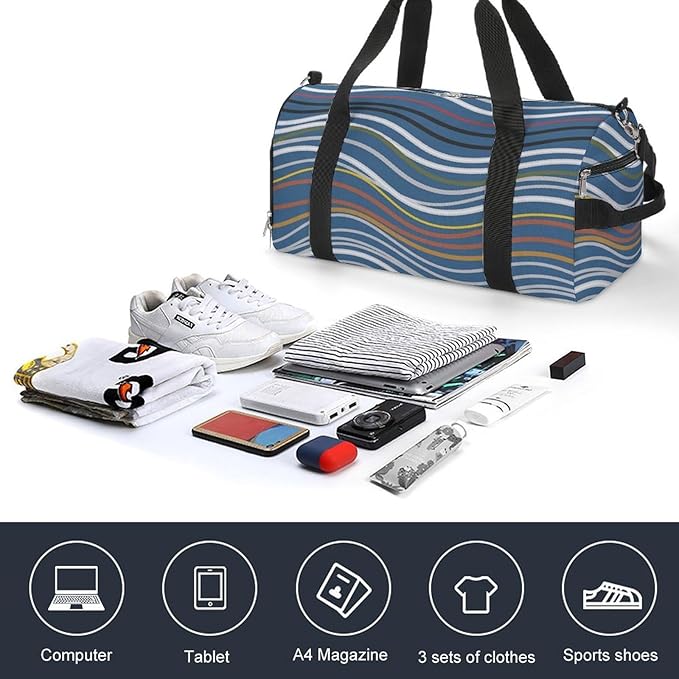 Gym Bag for Men & Women Duffle Bag with Shoe Compartment for Travel Overnight Weekender Fitness Sports