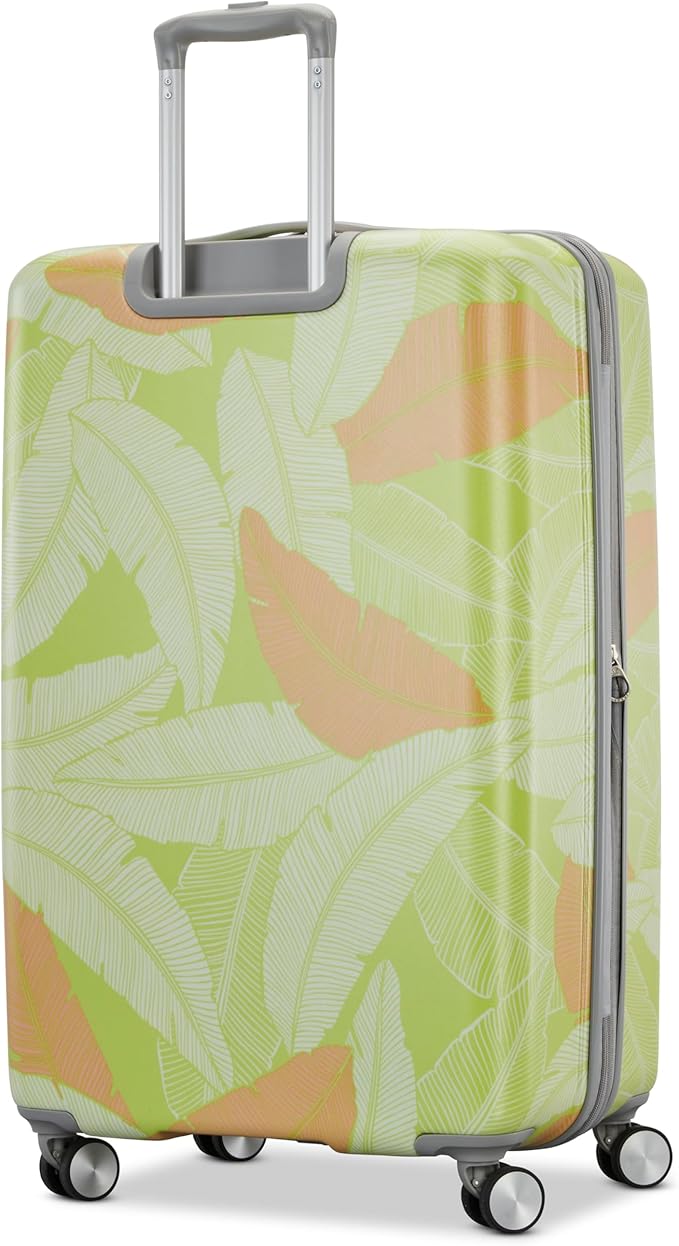 American Tourister Moonlight II Hardside Expandable Luggage with Spinner Wheels, Palm, 2 Piece Set (20/28)