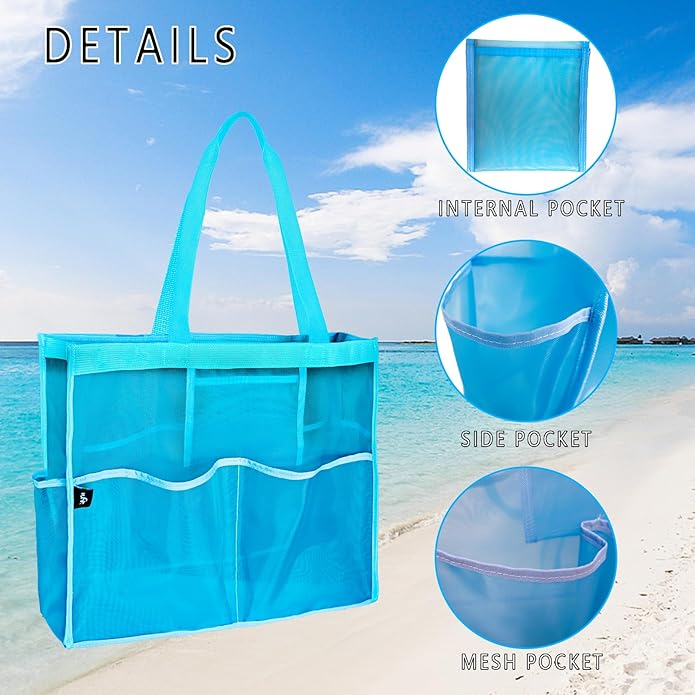 WFK outdoor beach bag, lightweight and simple, easy to carry, suitable for beach and vacation essentials