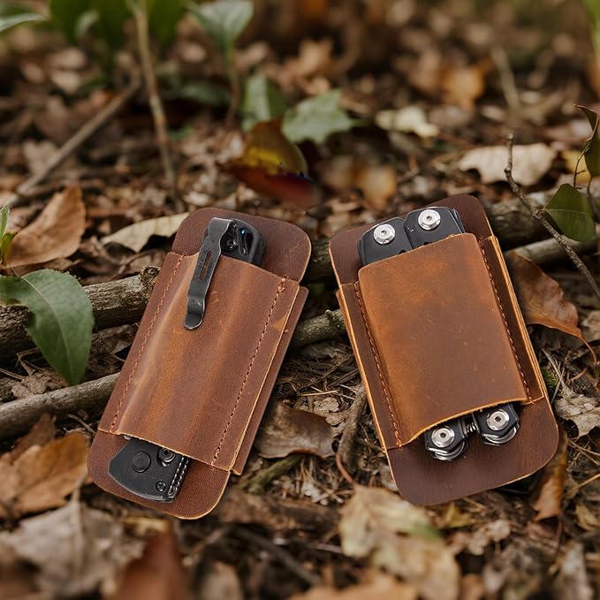 Knife Sheath,Leather Knife Sheath for Belt,Horizontal Carry Pocket Knife Holder,EDC Belt Organizer,Handmade Compact Draw Knife Holster,EDC Pocket Organizer,Sheath for Folding Knife,Gifts for Men,M