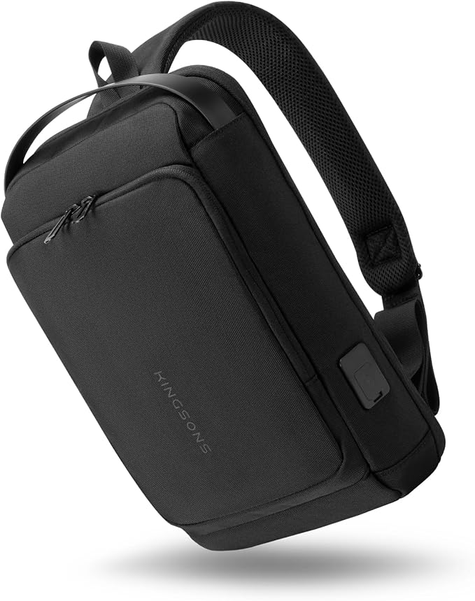 Kingsons Anti-theft Sling Backpack with Lock& Charger for Men