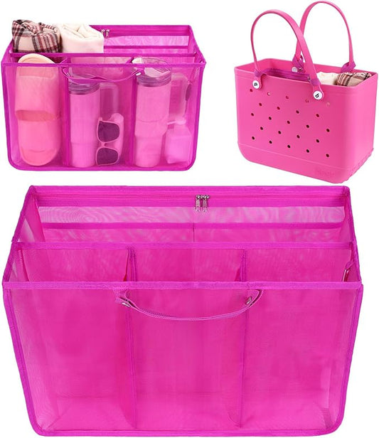 OUTXE Beach Bag Organizer Compatible with X Large Bogg Bag Accessories Inserts, Lightweight Mesh Insert Divider Pouch for Original XL Bogg Bags, Beach Tote Bags Insert for Organizing