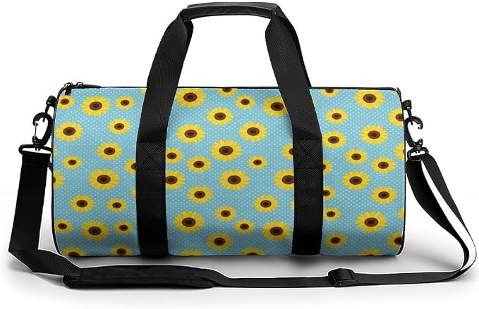 Gym Sports Travel Workout Bag Sunflower Blue Dance Yoga Gymnastics Bag Basketball Football Weekender Bags for Men Women