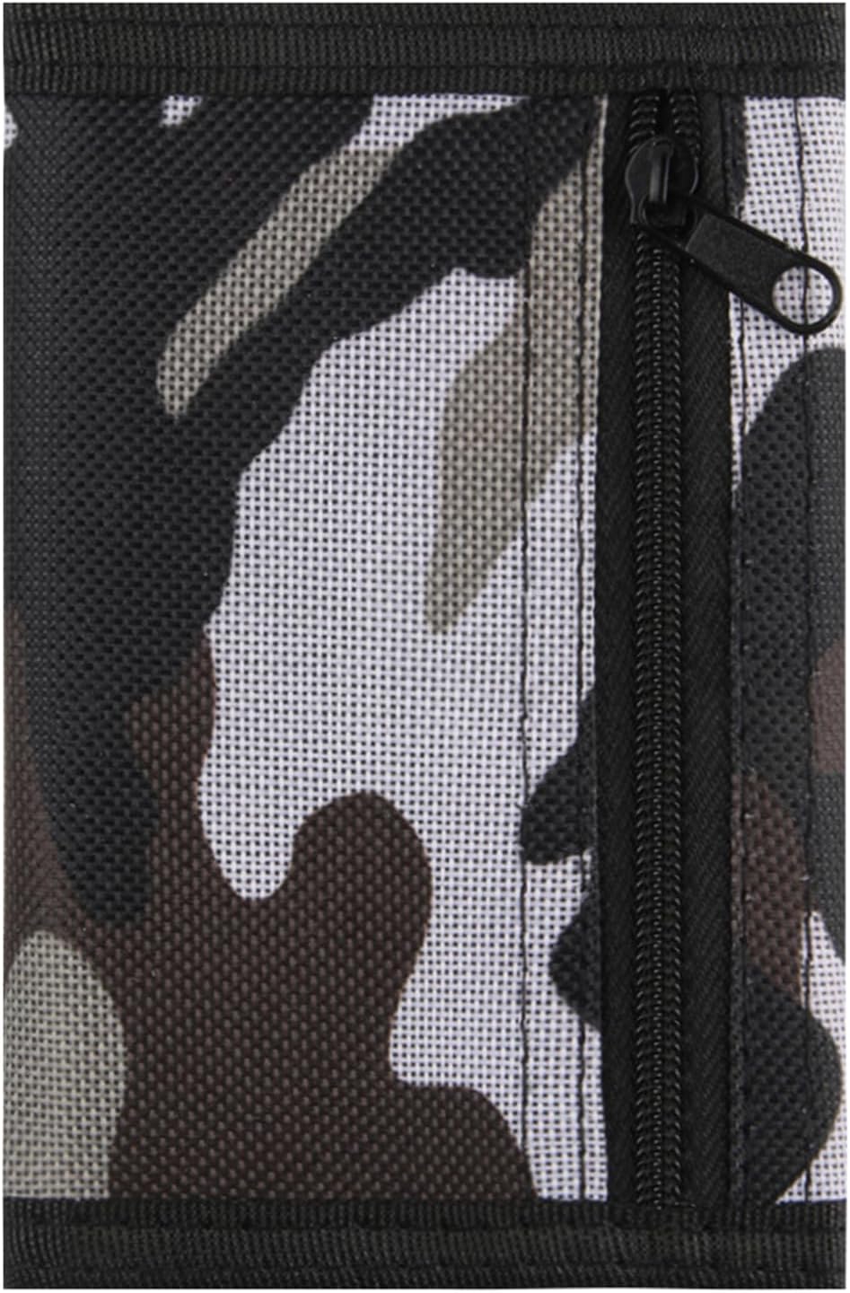 NEICY RFID Blocking Canvas Wallet for Men and Women - Camo Trifold Outdoor Sports Wallets with Magic Sticker for Teen Kids (Camo Grey02)