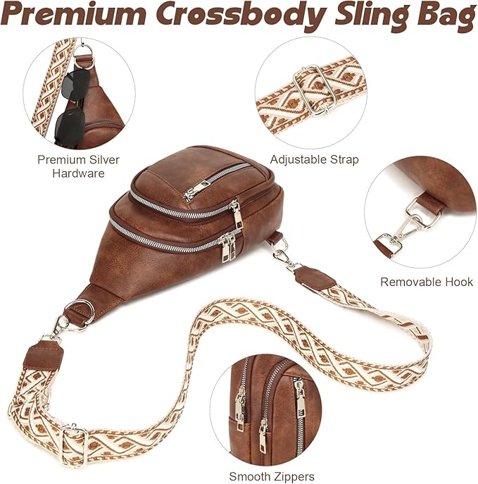 MYHOZEE Small Diaper Bag Crossbody Sling Purse for Women - 2 in 1 Leather Backpack with 2 Straps for Short Trips Work Daily | Mini diaper bag, Instant Wipes pocket, Adjustable Straps, Credit card slot, Moms and dads, Reusable Wipe pouchs