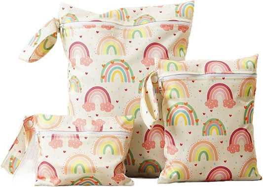 3-Piece Waterproof Wet Dry Bag Set with Zipper - Durable Travel Organizer for Swimming, Diapers, Baby, Gym & Beach Accessories