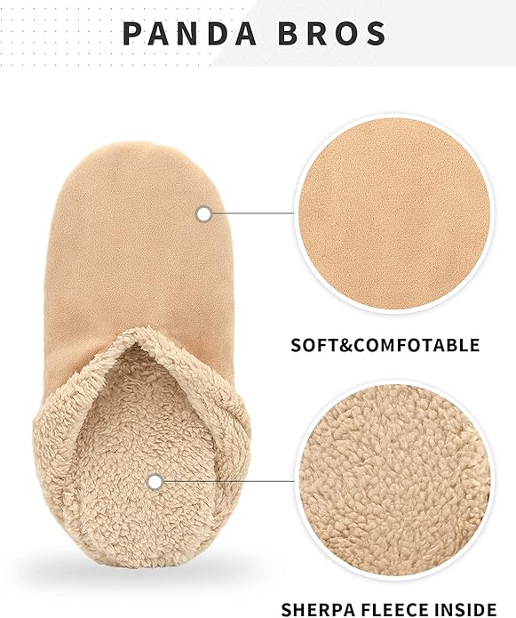 Panda Bros Slipper Socks for Women Grippers, Fuzzy Cozy Fleece Slipper Socks, Soft, Warm House Slippers