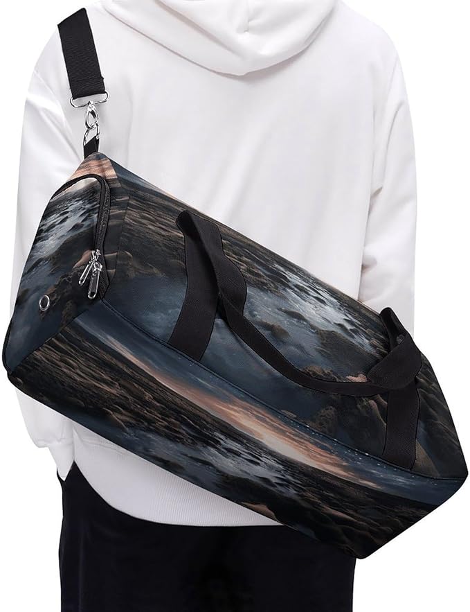 Subtle Atmosphere Gym Bag Lightweight ，Travel Duffle Bag with Shoe Compartment，Gym Bag for Women for Overnight, Weekend, Yoga, Gym, Business Trips, Sport And Hospital.