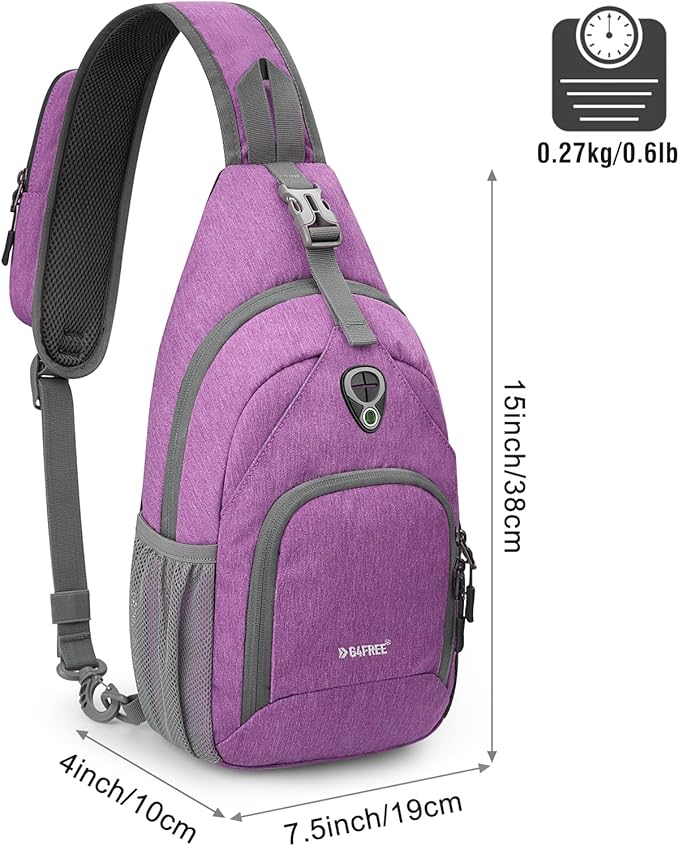 G4Free RFID Sling Bag Crossbody Backpack Small Chest Shoulder Bag Hiking Outdoor