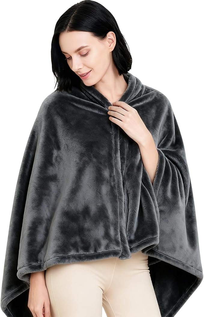 Ponchos for Women, Comfy Wearable Blanket, Gifts for People Who are Always Cold, Winter Shawl for Home, Office, Travel