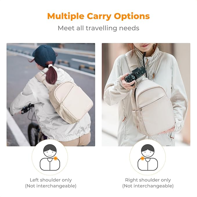 K&F CONCEPT Small Camera Bag for Photographer, Camera Sling Crossbody bag for DSLR/SLR/Mirrorless Camera, Compact Camera Case for Men and Women