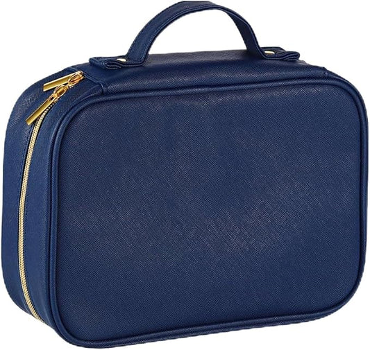 Travel Jewelry Case Organizer for Women, Jewelry Storage Book with Small Pouch, Travel Jewelry Bag Case for Traveling Necklace, Earrings, Rings, Bracelet Organizer (Blue)