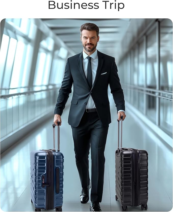 BAGSMART Carry On Luggage 22x14x9 Airline Approved with Spinner Wheels,Lightweight 20 Inch Luggage with TSA Lock,Expandable Hard Shell Carry On Suitcases for Men Women,Olive