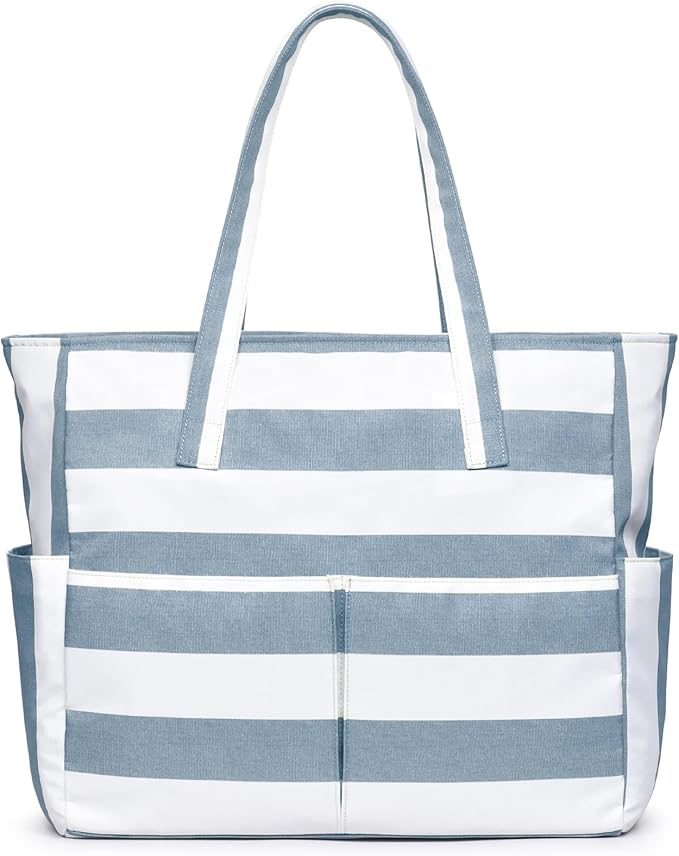 oscaurt Beach Bags for Women Large Waterproof Sandproof Beach Tote Swim Pool Bag with Zipper for Travel Vacation Essentials