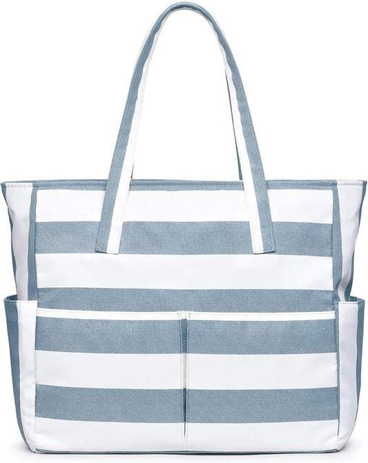 oscaurt Beach Bags for Women Large Waterproof Sandproof Beach Tote Swim Pool Bag with Zipper for Travel Vacation Essentials