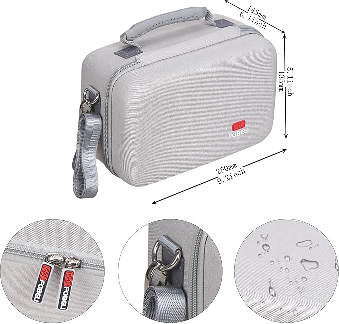 FBLFOBELI EVA Travel Storage Case for Canon EOS Rebel T7 / T8i / T5 / R50 / R100 DSLR Camera with 18-55mm Lens, Camera Protective Waterproof Carrying Bag (Case Only) (Gray)