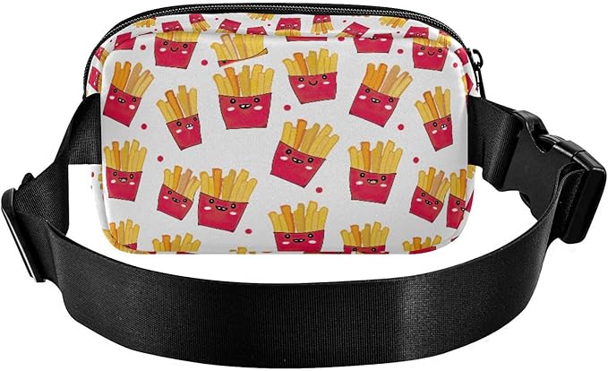 Kawaii Franch Fries Fanny Pack for Women Men Water Resistant Fashion Waist Packs with Adjustable Strap Belt Bag for Travel Workout Jogging Hiking 21219366