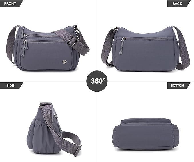 Casual Crossbody Bag with Anti Theft Pocket - Women Lightweight Water-Resistant Purse Bag