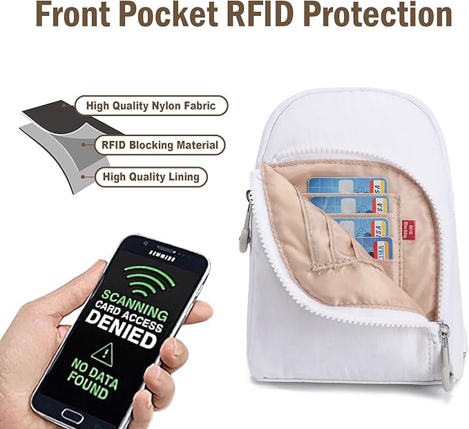 Haytijoe RFID Anti-Theft Sling Bag for Women, Small Crossbody Travel Purse with Locking Zippers, Lightweight Everyday Bag