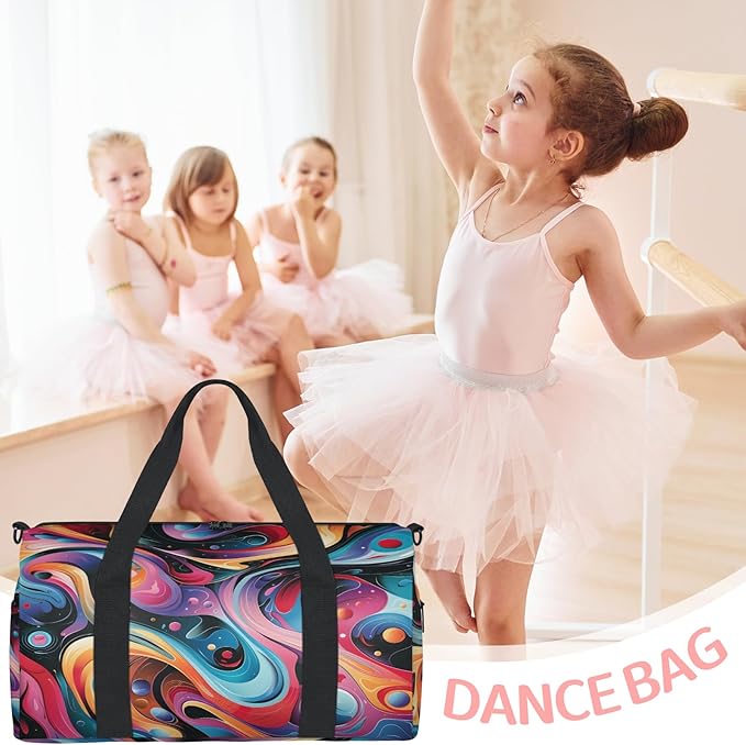 Abstract Liquid Travel Duffle Bag for Women Men, Overnight Weekender Bag, Carry on Tote for Sport Gym