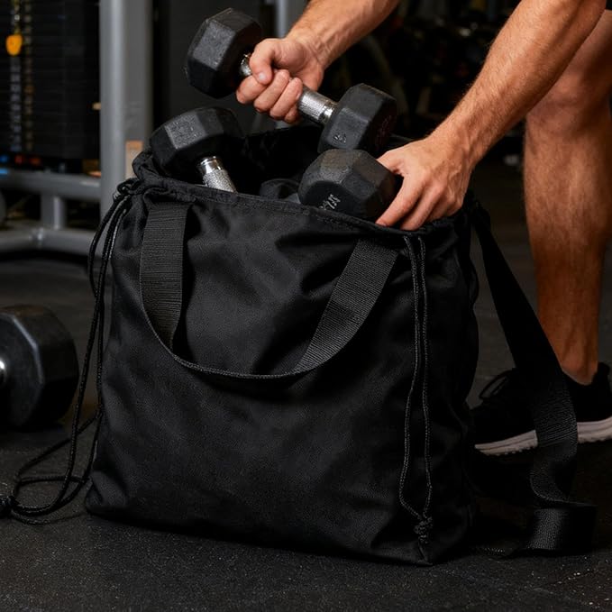 Dumbbell Carrying Bag 36.8x31x16cm, Nylon Sports Gym Duffel - Adjustable Strap Fitness Bag | for Workout, Training, Swimming, Camping Usage