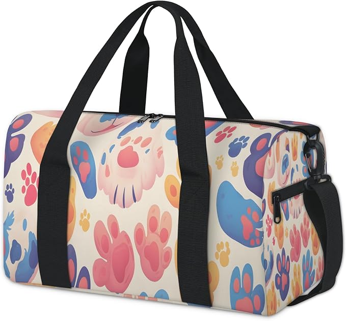 Footprint Travel Duffle Bag for Men Women, Lightweight Sport Gym Bag Tote Overnight Weekender Carry on Tote