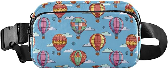 Colorful Hot Air Balloons Fanny Pack for Women Men Water Resistant Fashion Waist Packs with Adjustable Strap Belt Bag for Travel Workout Jogging Hiking 21219154