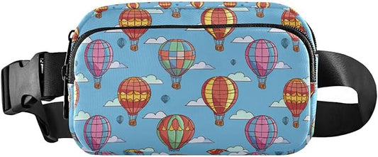 Colorful Hot Air Balloons Fanny Pack for Women Men Water Resistant Fashion Waist Packs with Adjustable Strap Belt Bag for Travel Workout Jogging Hiking 21219154