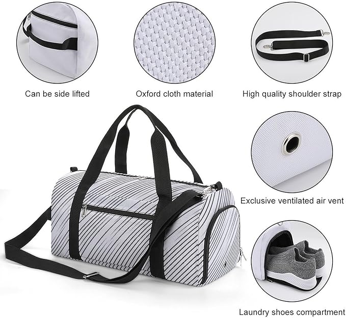 Gym Bag for Men & Women Duffle Bag for Travel Gym Sports Weekender Bag with Shoe Compartment Overnight Large Fitness Bag