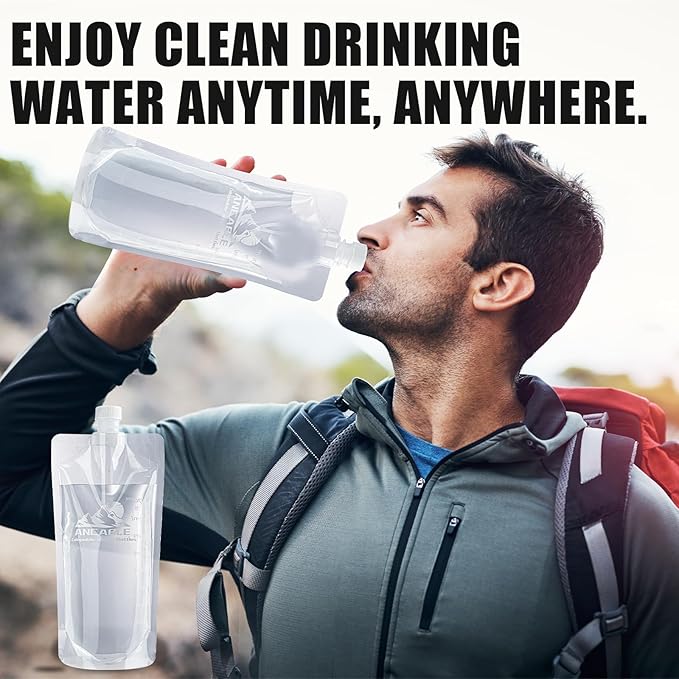 1L Collapsible Water Bottle, 3-Pack Ultralight - 32oz Large Capacity with Measurement Scale, BPA-Free, Ideal for Hiking and Travel, Durable and Leak-Proof Design for Easy Hydration Anywhere