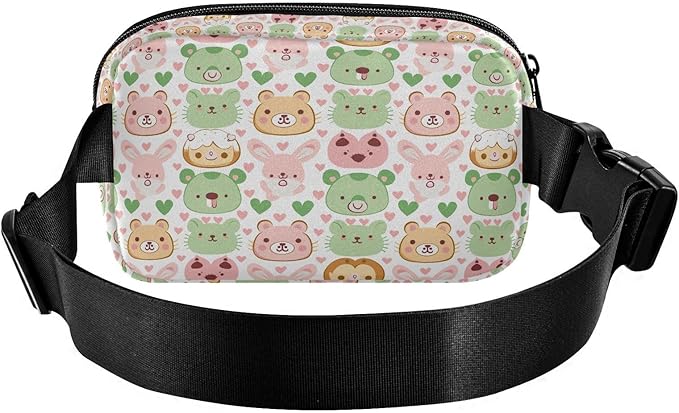 Kawaii Animal Fanny Pack for Women Men Water Resistant Fashion Waist Packs with Adjustable Strap Belt Bag for Travel Workout Jogging Hiking 21219448