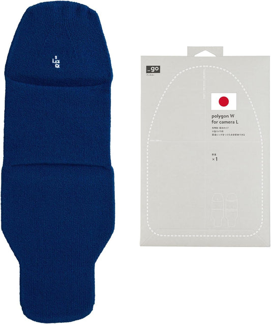 Camera Cover, Polygon W, Made in Japan, L size, Blue