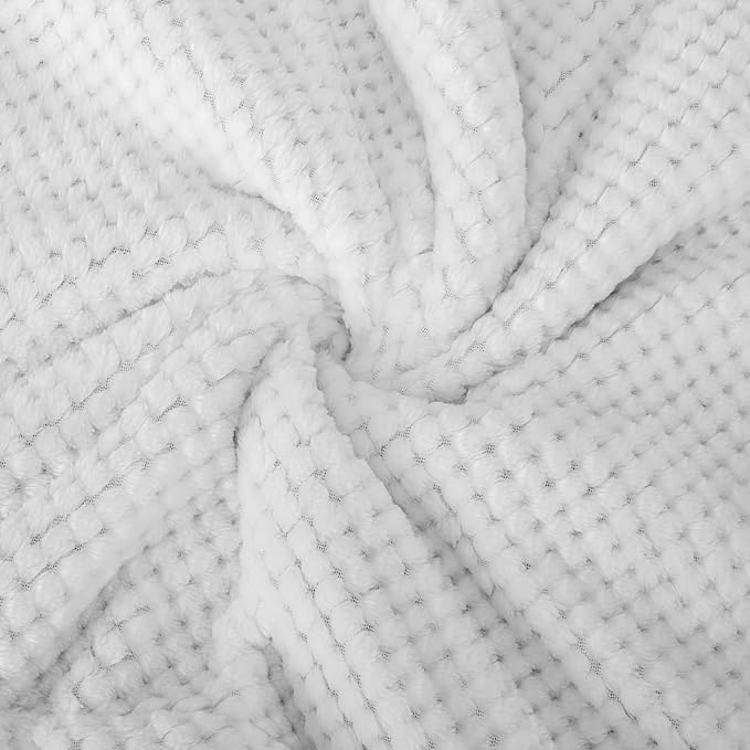 Fuzzy Sherpa Reversible Blanket for Baby, Soft Warm Cozy Coral Fleece Toddler, Infant or Newborn Reversible Blanket for Crib, Stroller, Travel, 30”×40”, Cream