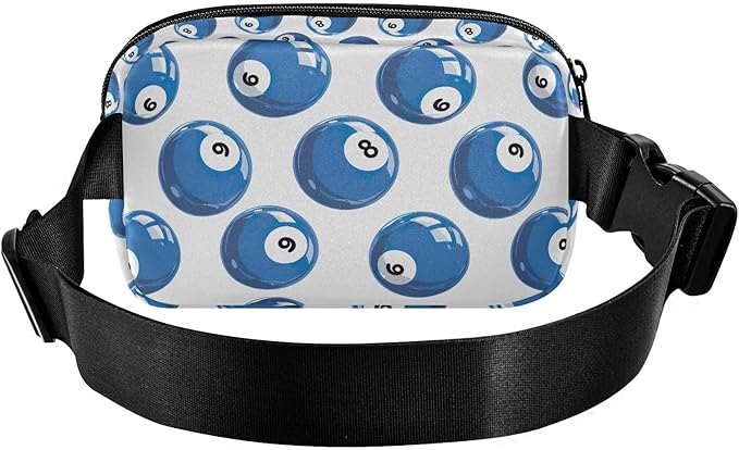 Funny Snooker Fanny Pack for Women Men Water Resistant Fashion Waist Packs with Adjustable Strap Belt Bag for Travel Workout Jogging Hiking 21220369