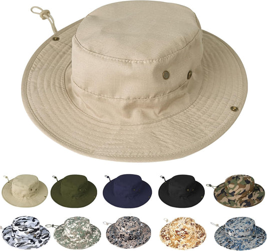 Sun Hats for Men Women Boonie Hat Foldable Fishing Hat UPF 50+ Bucket Hat for Fishing Hiking Garden Safari Beach