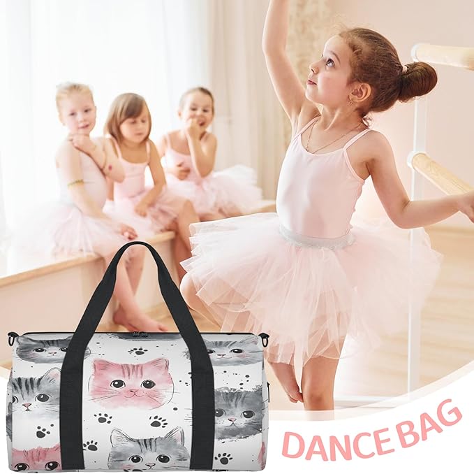 Funny Cat Kitty Travel Duffle Bag for Women Men, Overnight Weekender Bag, Carry on Tote for Sport Gym