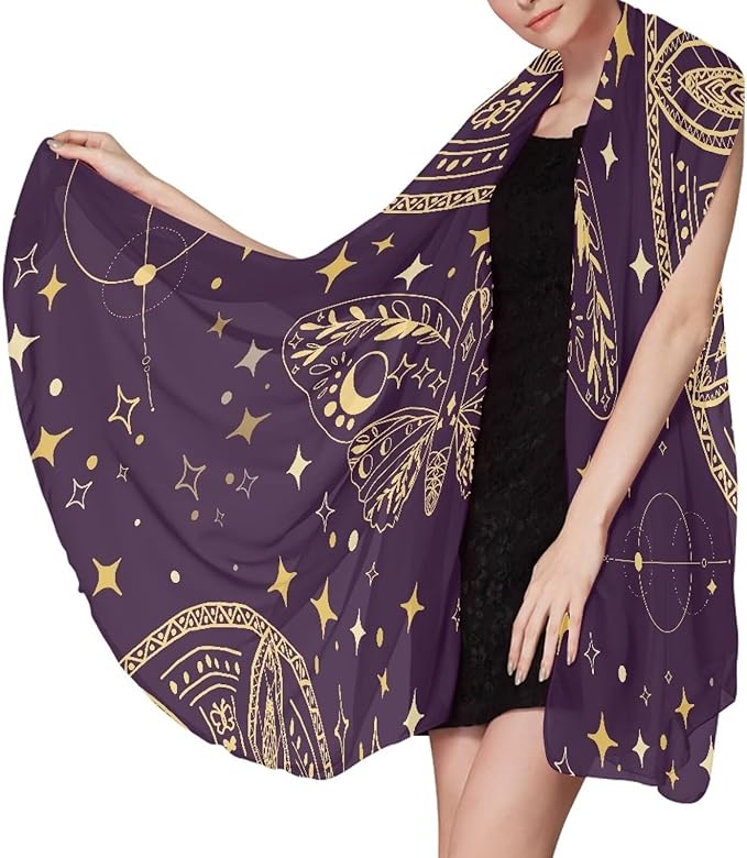 Beach Towel - Thin Lightweight Quick Dry Beach Towel 110x78 Inches Sandproof Pool Towels, Microfiber Compact for Travel Swimming Bath for Women Men (Size L) Mandala Butterfly Star Print