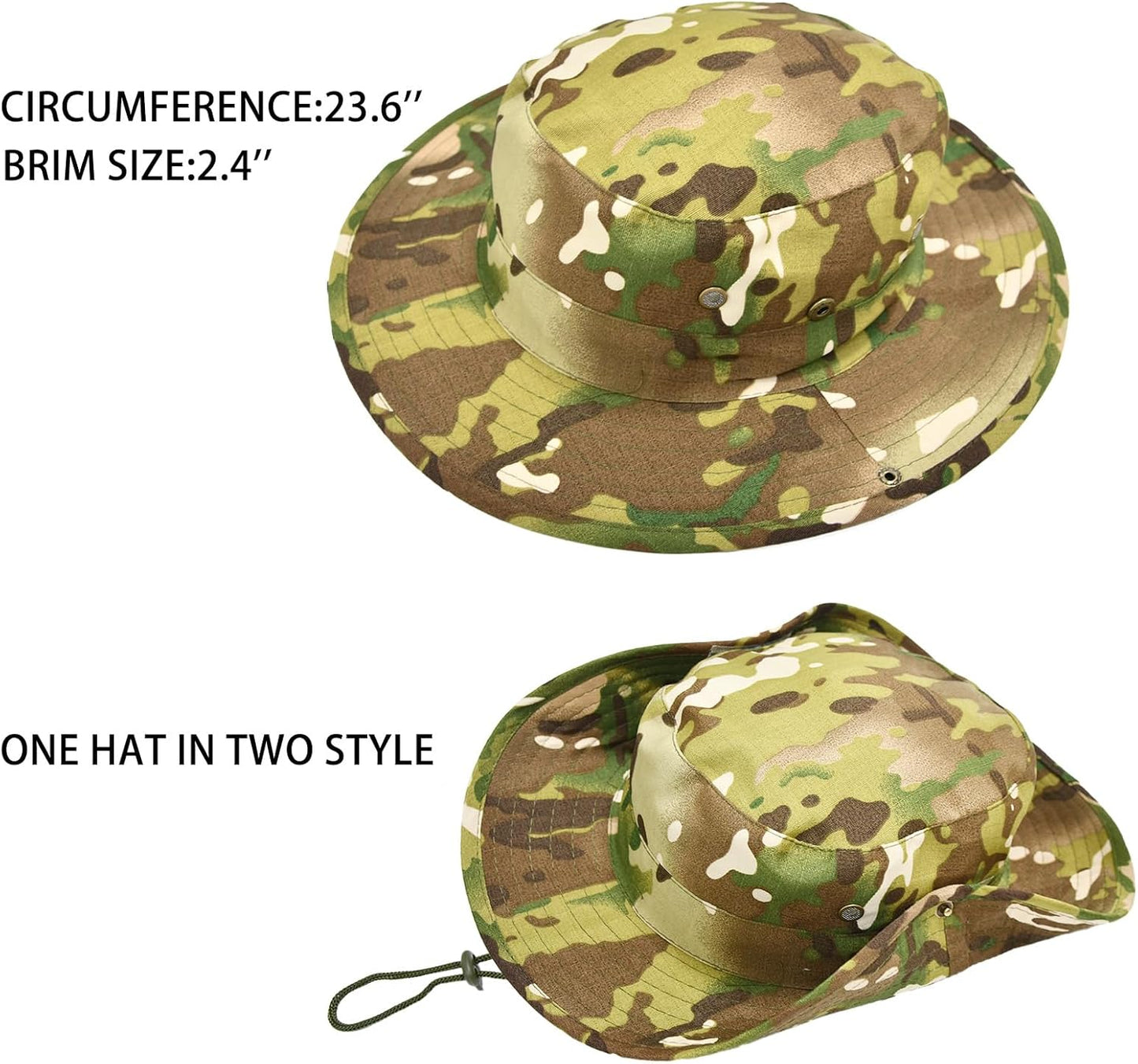Sun Hats for Men Women Boonie Hat Foldable Fishing Hat UPF 50+ Bucket Hat for Fishing Hiking Garden Safari Beach