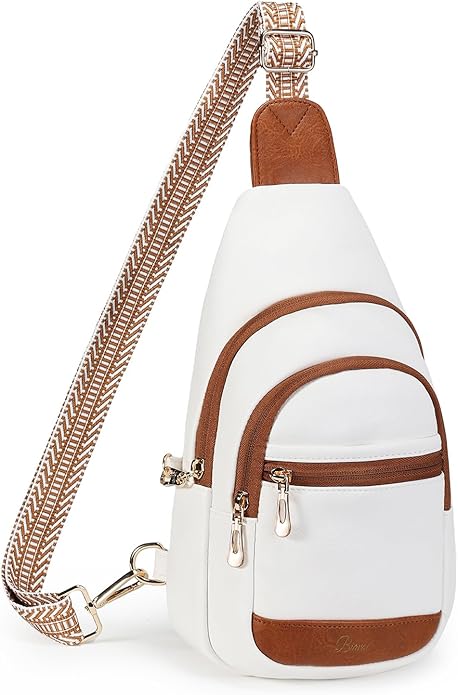 Crossbody Purses Bags for Women Travel, Anti Theft RFID Blocking Sling Chest Bag, Small Vegan Leather Purse for Casual
