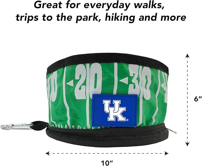 Pets First NCAA Kentucky Wildcats Collapsible Dog Travel Bowl Set, 2 Pack Food & Water Bowls for Dogs, Best Portable & Lightweight Leak-Proof Dog Bowls for Travel
